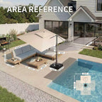 10 X 13 FT Cantilever Patio Umbrella Outdoor - Image 4