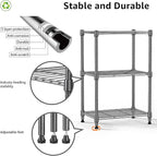 M MZG 450 lbs Steel Storage Shelving 3-Tier Utility Shelving Unit Steel - Image 8
