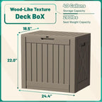 Devoko 40 Gallon Deck Box Lockable Outdoor Storage Box Waterproof - Image 7