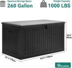 YITAHOME 260 Gallon Large Deck Box - Image 7