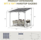Aoxun 8’x10’ Gazebo for Patio, Gazebo Pergola - Image 2