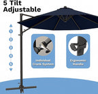 Devoko 10ft Cantilever Patio Umbrella, Round Large Outdoor Umbrella - Image 4