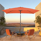 JEAREY 6.5x10 ft Rectangular Patio Umbrellas Rectangle Outdoor Umbrella - Image 4