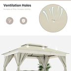 10'x12' Outdoor Gazebo, Heavy Duty Metal Frame Patio Canopy - Image 6