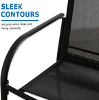 Outdoor Dining Chairs Set of 6, Stackable Patio Chair - Image 5