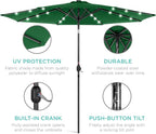 Best Choice Products 10ft Solar Polyester LED Lighted Patio Umbrella w/Tilt - Image 5