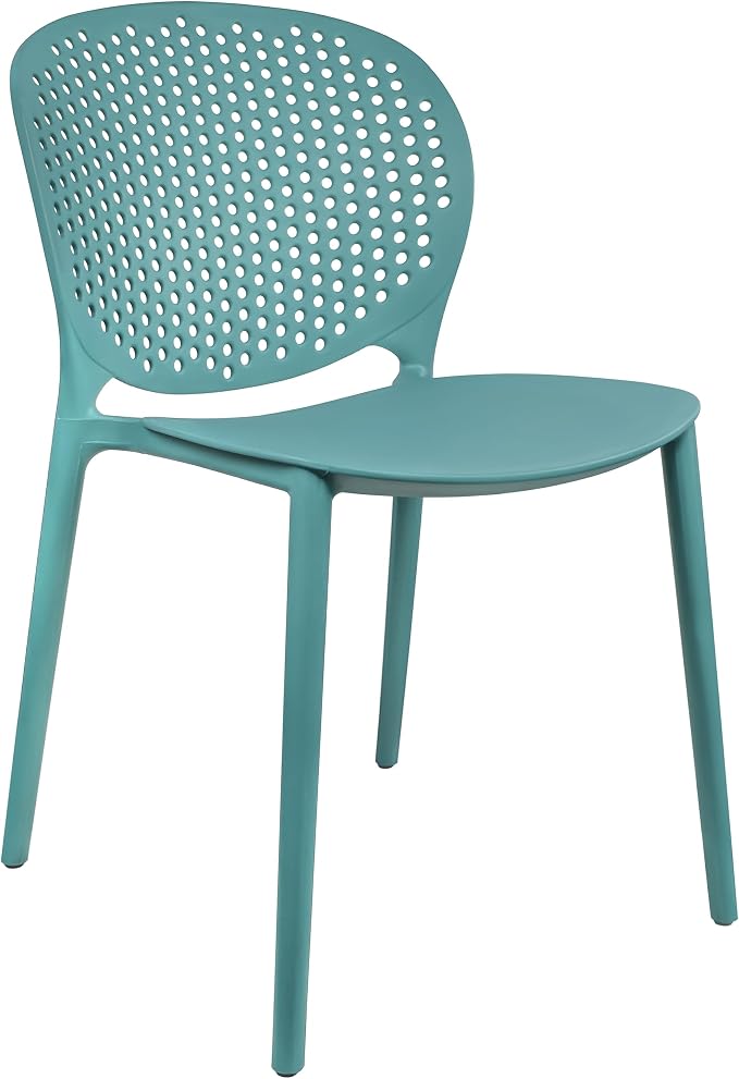 2xhome Modern Pool Patio Chair, Stackable Dining Side Chair - Image 8