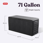 Keter Marvel Plus 71 Gallon Resin Deck Box-Organization and Storage - Image 2