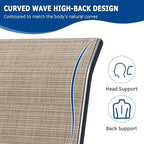 Outdoor Patio Chairs Set of 2, Mocha Stackable Outdoor Chairs, Lightweight - Image 4
