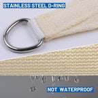 Sun Shade Sail 14'x17' Butter Cream Rectangle Custom Size | 95% UV Block - Image 6