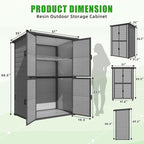 U-MAX 58 Cu.Ft Resin Outdoor Storage Cabinet, Tall Vertical - Image 7