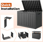 Outdoor Deck Storage Box, Resin Deck Boxes Indoor and outdoor, Waterproof - Image 7