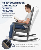 Oversized Outdoor Rocking Chair, HDPE Patio Rockers - Image 5