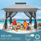 COBIZI 11x11 Pop Up Gazebo Canopy Tent Easy Up Outdoor Gazebo Waterproof - Image 4