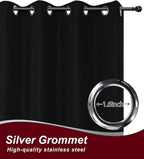 Grommet Outdoor Curtains for Patio Waterproof 8 Pcs 54x84 In Black | - Image 3