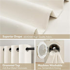 MIULEE Cream 100% Blackout Curtains - Image 7