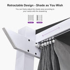 PURPLE LEAF Outdoor White Pergola 10' x 13' w/Light, Extra Canopy, aluminum - Image 4