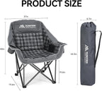 Oversized 2 Pack Camping Chairs, Padded Camping Chair Support 450LBS - Image 3