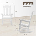 LUE BONA Outdoor Rocking Chairs Set, HDPS Poly Porch Rockers - Image 3