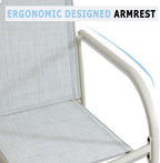 Stackable Patio Chairs Set of 8, Outdoor Dining Chairs - Image 5