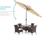Best Choice Products 10ft Solar Polyester LED Lighted Patio Umbrella w/Tilt - Image 2
