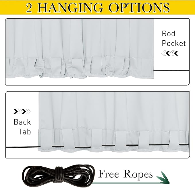 NICETOWN 2 Panels Outdoor Curtains - Image 3