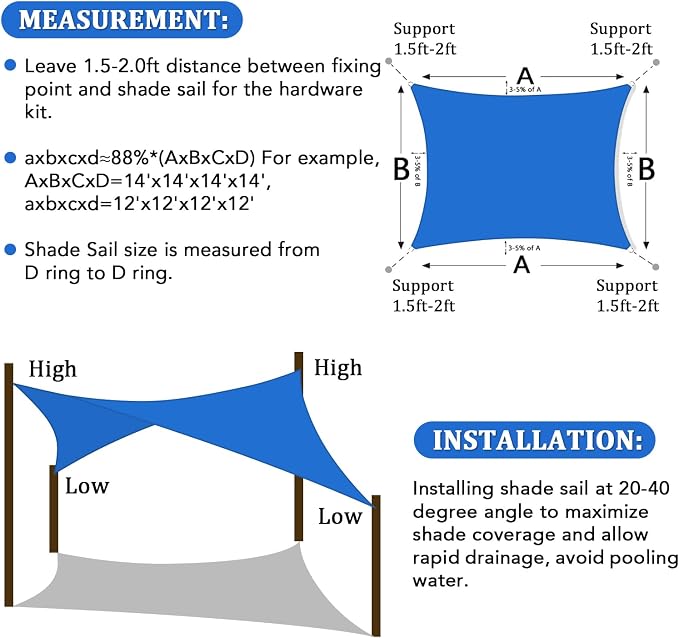 Shade&Beyond 10'x30' Sun Shade Sail Canopy Rectangle, UV Block Breathable - Image 6