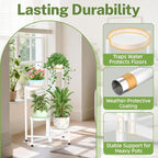 iDavosic.ly Plant Stand Indoor Outdoor, 4 Tier Metal Corner Shelf, Folding - Image 5
