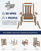 Oversized Outdoor Rocking Chair, HDPE Patio Rockers - Image 6