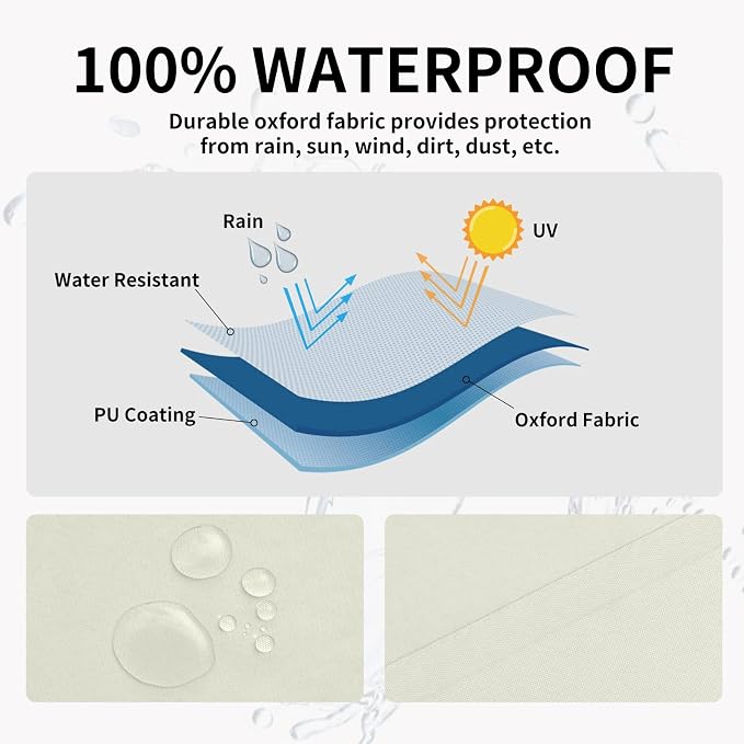Easy-Going 100% Waterproof Outdoor Curtains 110x108 inch, Gazebo and Pergola 1 - Image 2