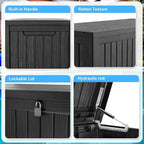 200 Gallon Waterproof Resin Outdoor Storage Box - Image 6