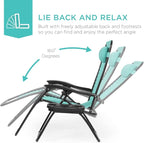 Best Choice Products Set of 2 Adjustable Steel Mesh Zero Gravity Lounge Chair - Image 4