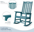 Oversized Outdoor Rocking Chair, HDPE Porch Rocker | High Back Rocking Chairs - Image 5