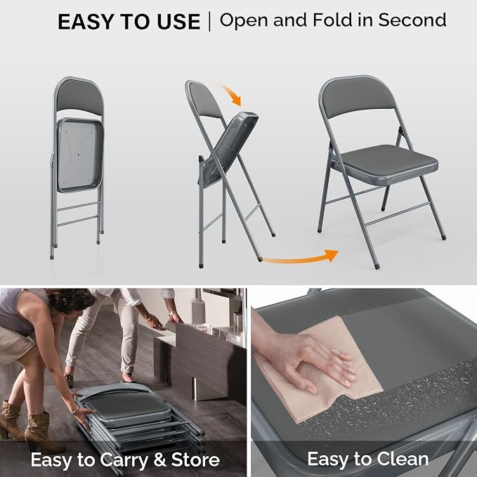 VINGLI 20 Pack Folding Chairs - Image 8