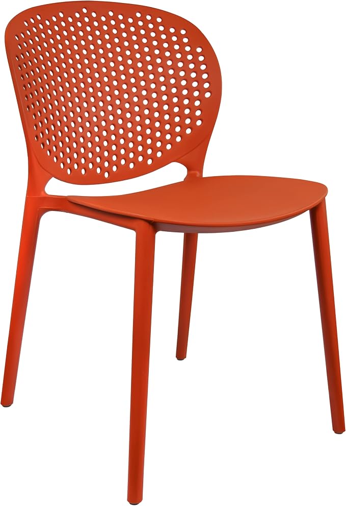 2xhome Set of 4 Patio Dining Chairs | Modern Stackable Outdoor Pool Side Chair - Image 10