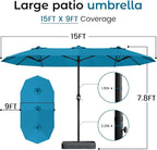 DomeShade 15FT Extra Large Patio Umbrella - Image 2