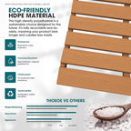 THOEOE Outdoor Rocking Chairs, Oversized Patio Rocking Chair | HDPE Outdoor - Image 5