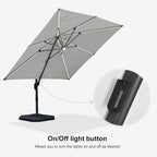 PURPLE LEAF Cantilever Patio Umbrella 10' x 10' - Image 7