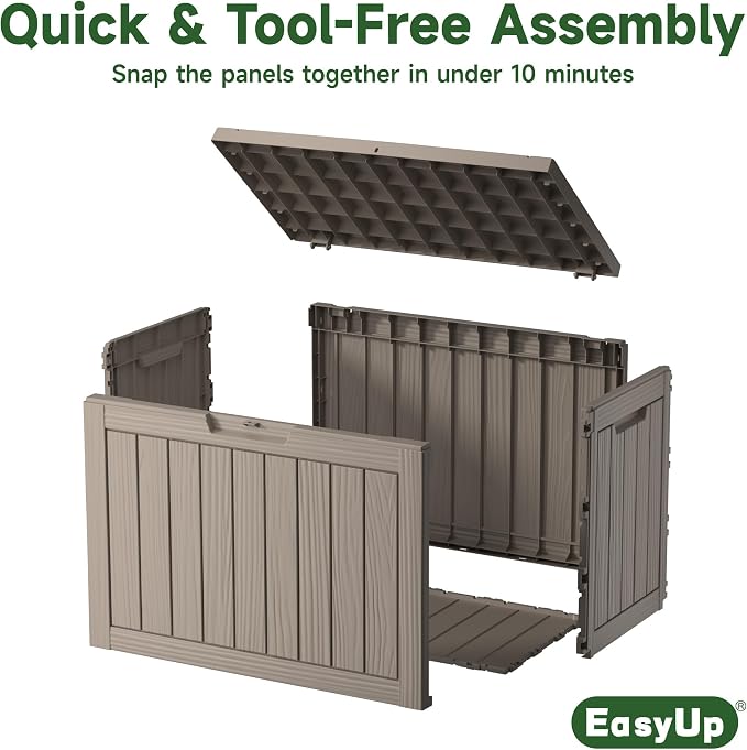 55 Gal Waterproof Outdoor Storage Box UV Resistant Deck Box | Durable resin - Image 5