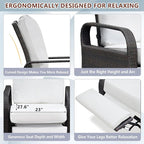 Outdoor Recliner, Aluminum Frame Patio Chaise Lounge Chairs - Image 6