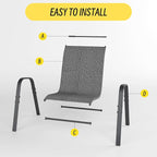 Patio Chairs Set of 2, Stackable Outdoor Dining Chairs Set - Image 7