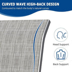 Outdoor Patio Chairs Set of 6, Lightweight Patio Set - Image 5