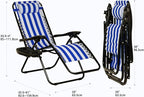Nazhura Set of 2 Relaxing Recliners Patio Chairs Adjustable Steel Mesh Zero - Image 3