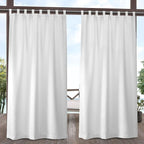 Exclusive Home Cabana Solid Indoor/Outdoor Light Filtering Hook-and-Loop Tab by TownCountryLiving