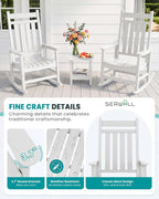 SERWALL Outdoor Rocking Chair Set of 2, Oversized Rocker - Image 6