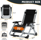 MOPHOTO Zero Gravity Chair, Outdoor Padded Lounge Chair - Image 2