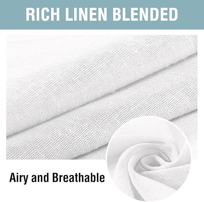 H.VERSAILTEX Outdoor Linen Sheer Curtains - Image 4