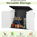 Plastic Outdoor Storage Shed, 36 Cu Ft Waterproof Outdoor Storage Cabinet - Image 4