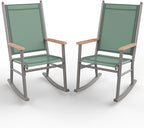 Shintenchi 2 Pcs Outdoor Rocking Chairs Set, Upgraded High Back Patio Rocking by Shintenchi%7CFurnitureMadeforRealLife