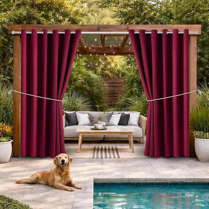 DIVA EN CAMINO DEC Outdoor Patio Curtain Waterproof Darkening Thermal Insulated by DivaenCamino